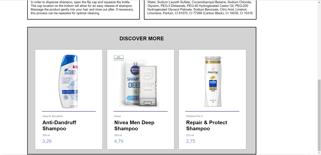 Product specific page Hygienee Webshop: Discover more