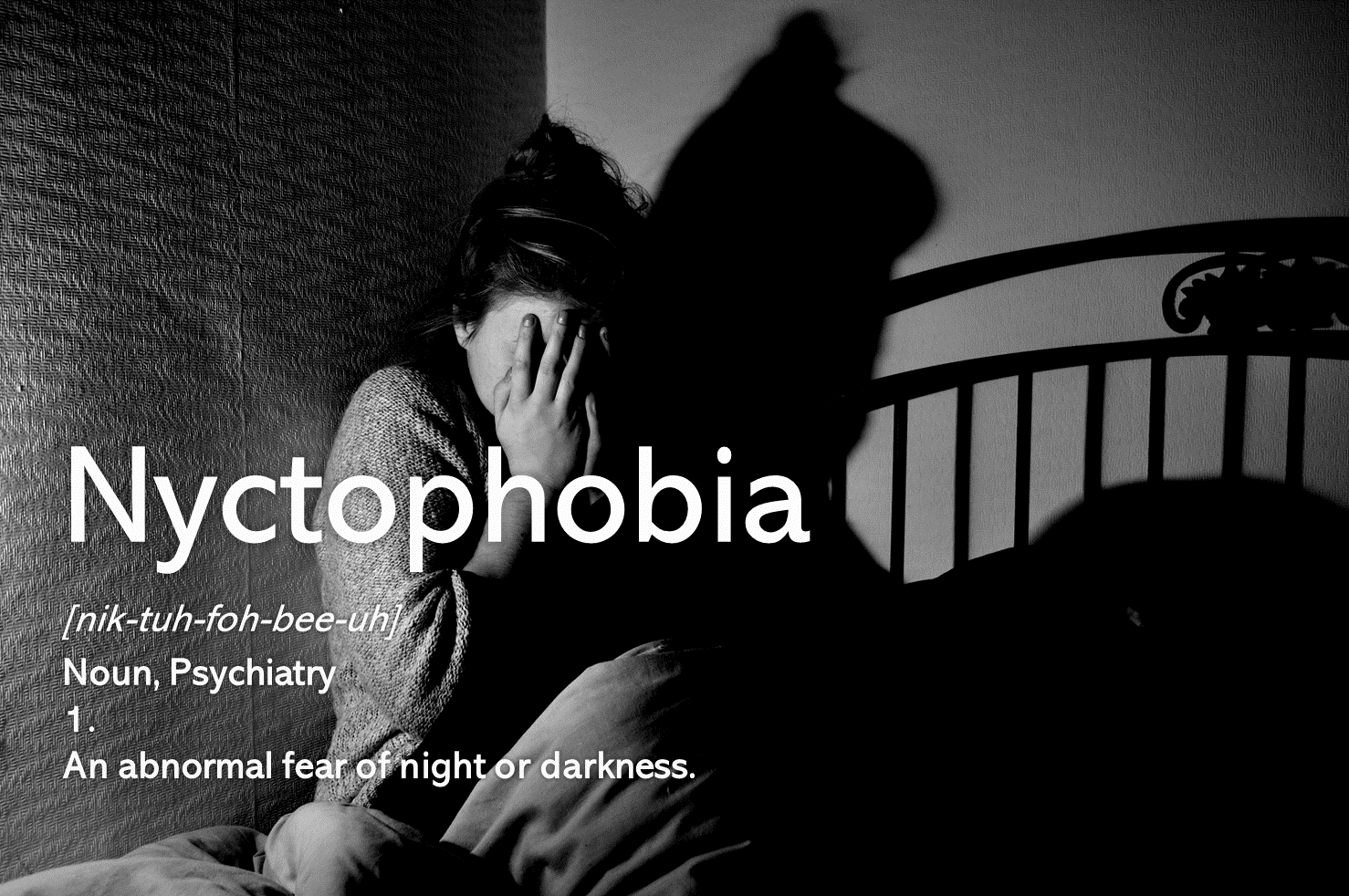 Nyctophobia Game Banner - Dictionary definition