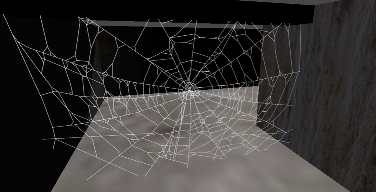 Nyctophobia game - environmental hazards - Spiderweb