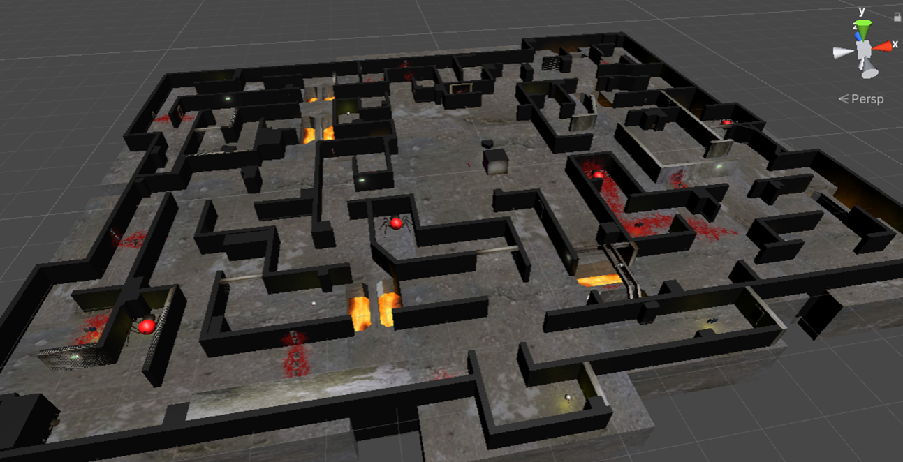 Nyctophobia horror maze - Top View 3D