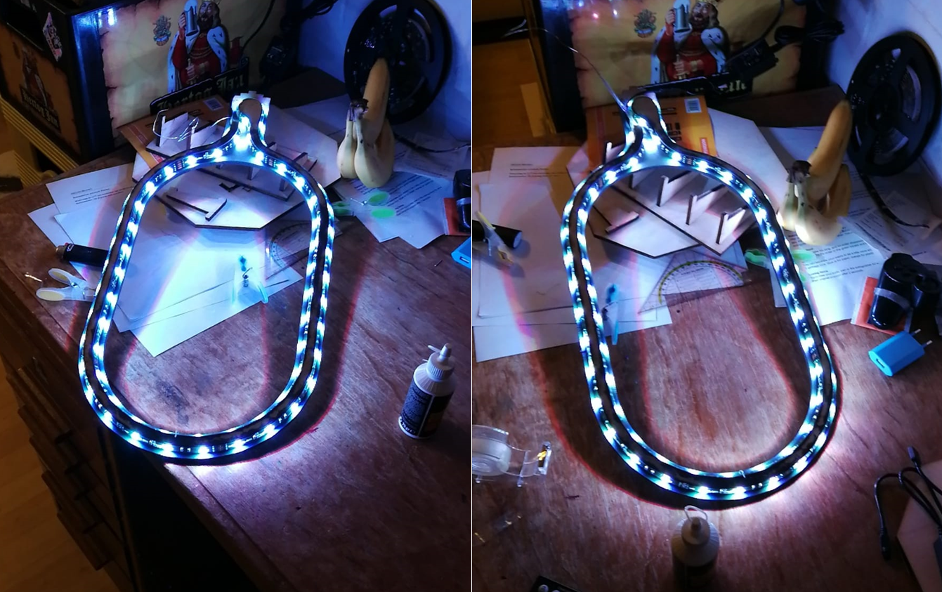 Tinkering Projects - Magnet LED Lamp Inside (Cross - section)