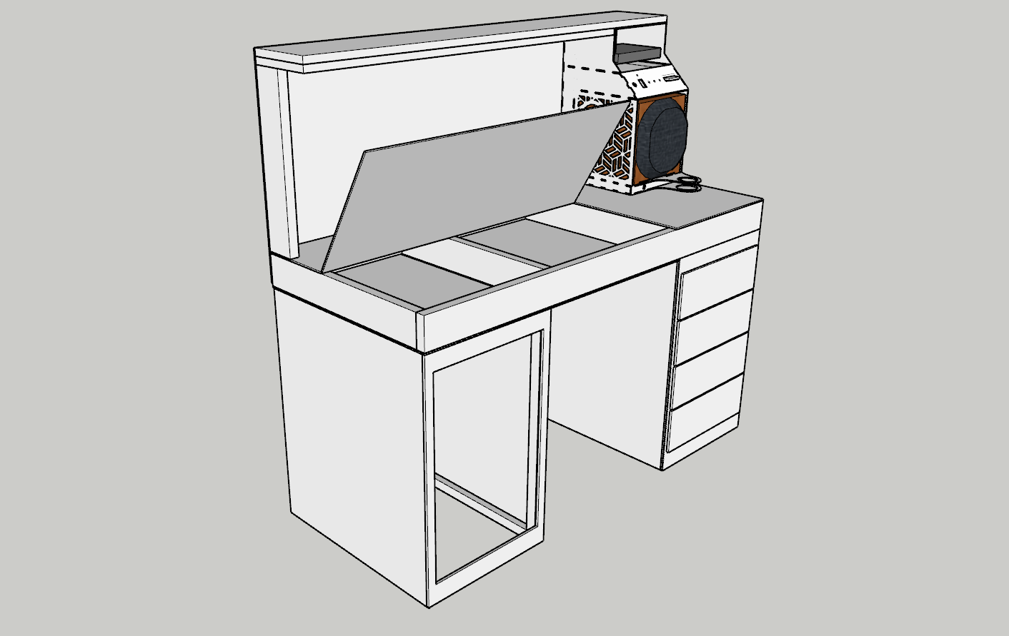 Tinkering Projects - TopDesk 3D Model (Open)